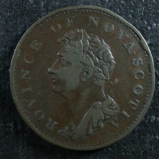 NS-1A4 Halfpenny token 1823 Canada Nova Scotia Thistle Breton 867