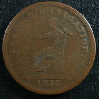 NS-22B2 One stiver 1838 token Canada Pure Copper Preferable to Paper