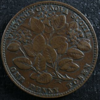 NS-6A1 One penny token 1856 Canada Nova Scotia Mayflower Breton 875