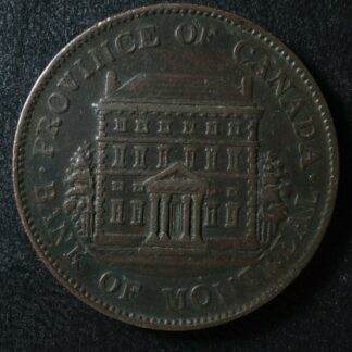 PC-1B1 Halfpenny 1844 token Province of du Canada Montreal Quebec Breton 527