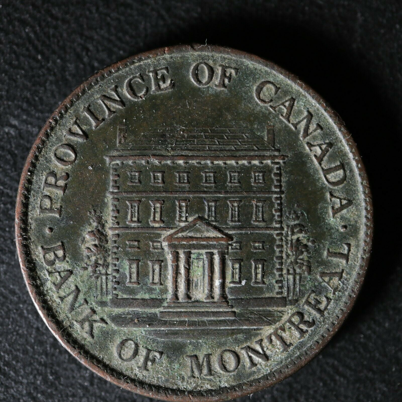 PC-1B6 Halfpenny 1844 token Province of du Canada Montreal Quebec ...