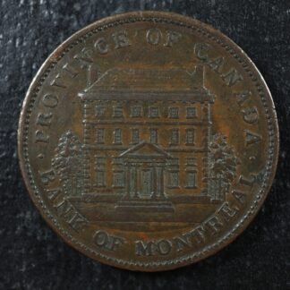 PC-2B One penny token 1842 Province of Canada Bank of Montreal Breton 526