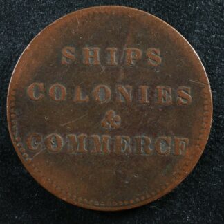 PE-10-10A Ships Colonies & Commerce token PEI Canada Breton 997