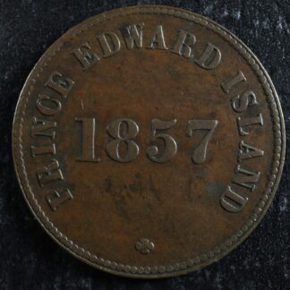 PE-7C2 1857 Prince Edward Island token PEI Canada Breton 919