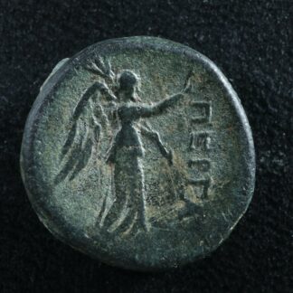 Pergamon Mysia AE17 Circa 2nd - 1st Century BC Athena Helmet Nike palm