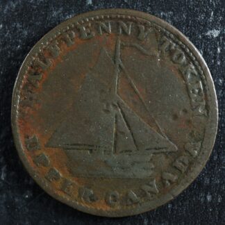 UC-11-Halfpenny-token-1821-Upper-Canada-Jamaica-cask-ship-Breton-729-276256186591-2