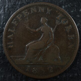 UC-14 Halfpenny token 1832 Province of Upper Canada Breton 732