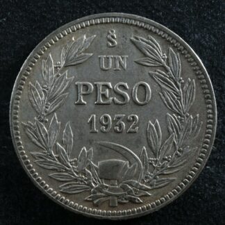 Un peso 1932 So Chile KM#174 Silver Chili 1