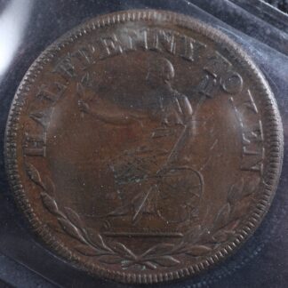WE-2A2-ICCS-MS-60-Halfpenny-token-Wellington-token-Canada-Breton-971-277114528741-2