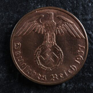 1 Reichspfennig 1937A Germany KM#89 Bronze Third Reich Allemagne Deutsch