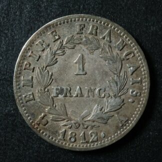 1-franc-1812A-Paris-France-KM6921-f-silver-Napoleon-Bonaparte-274642194562-2