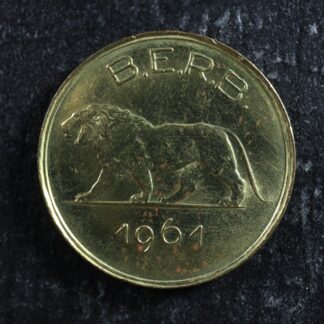 1 franc 1961 Rwanda-Burundi KM#1 Brass Ruanda-Urundi