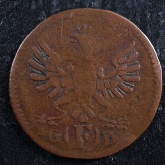 1 heller 1824 F GB Frankfurt am Main German States KM#301 Copper Francfort