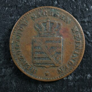 2 pfennige 1867 Saxe-Meiningen German States KM#174 Copper (pfennig)