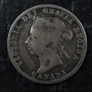 25 cents 1894 Canada silver Queen Victoria c ¢ quarter VG-8