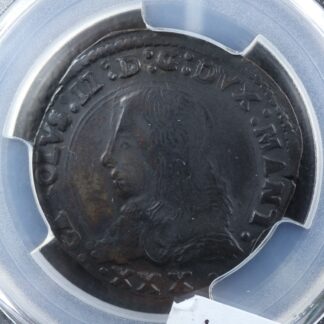 30 Soldi (1/4 Scudo) ND (1647-1665) Mantua Italian States PCGS VF details Italy