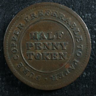 AM-1A4-Halfpenny-token-Pure-Copper-preferable-Canada-Breton-ship-966-275169124942-2