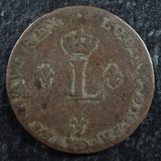 Double-sol-aux-deux-L-couronnees-1738A-Paris-France-Billon-Louis-XV-Breton-508-277210452822-2