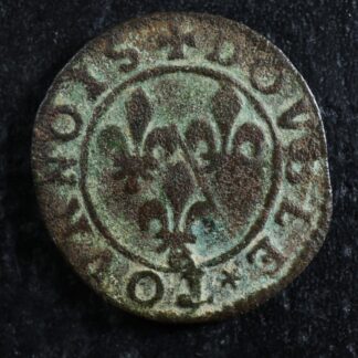 Double tournois ND(1605-1614) France Copper François de Bourbon prince de Conti