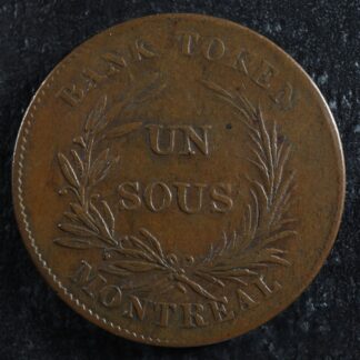 LC-2A5 Un Sous token Lower Bas Canada Montreal Québec Bouquet Breton 713