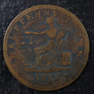 LC-48-12 Halfpenny token 1812 Lower Bas Canada Quebec Tiffin Breton 960