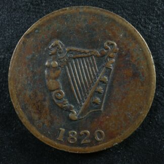 LC-60-11 1820 token Lower Bas Canada Quebec Bust and Harp Breton 1012