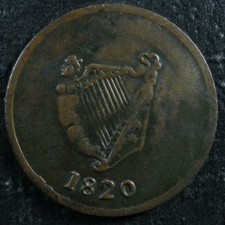 LC-60-7 1820 token Lower Bas Canada Quebec Bust and Harp Breton 1012