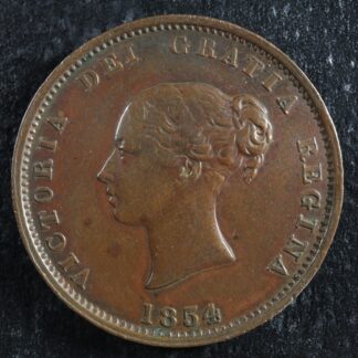 NB-1B Halfpenny token 1854 Canada Nouveau New Brunswick Ship Breton 912
