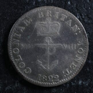 NC-1C3 One Eighth Dollar 1822 1/8 VIII Silver Anchor money Canada Breton 859