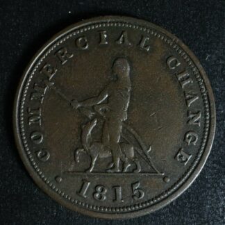 NS-12 Halfpenny token 1815 Canada Nova Scotia Commercial Change ship Breton 885