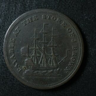 NS-16A1 John Brown token Nova Scotia Canada Thistle Ship Breton 896