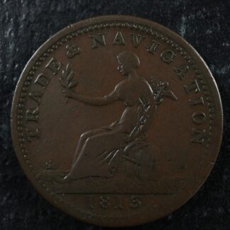 NS-19B2 Halfpenny 1813 token Canada Nova Scotia Trade & Navigation Breton 963