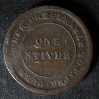 NS-22B2 One stiver 1838 token Canada Pure Copper Preferable to Paper