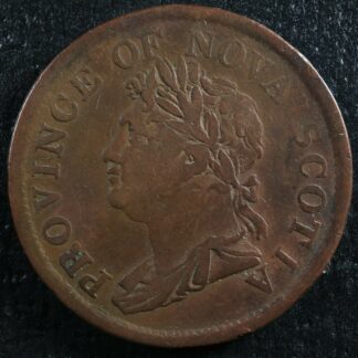 NS-2A4 One penny token 1824 Canada Nova Scotia Thistle Breton 868