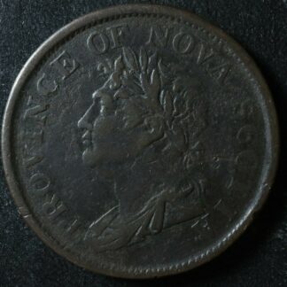 NS-2A5 One Penny token 1824 Canada Nova Scotia PNS-205 Breton 868