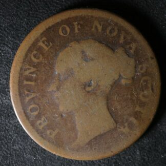 NS-2C3 One Penny token 1840 4 fringes Canada Nova Scotia PNS-602 Breton 873