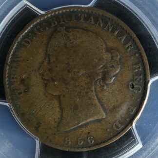 NS-5A2-PCGS-VG-det-Halfpenny-token-1856-Canada-Nova-Scotia-Mayflower-Breton-876-274552562562-2