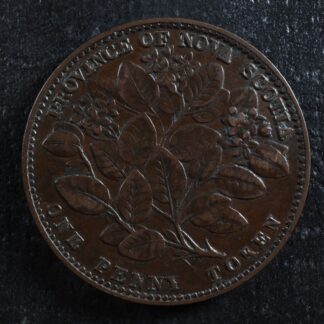 NS-6A1 One penny token 1856 Canada Nova Scotia Mayflower Breton 875