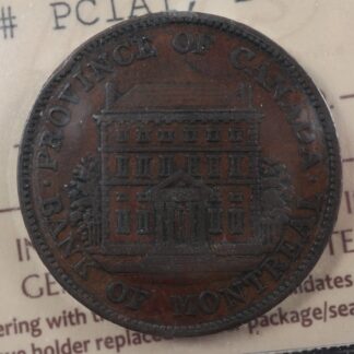 PC-1A1 ICCS VF-20 Halfpenny 1842 token Province of du Canada Montreal Breton 527