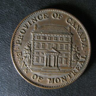 PC-1B1 Halfpenny 1844 token Province of du Canada Montreal Quebec Breton 527