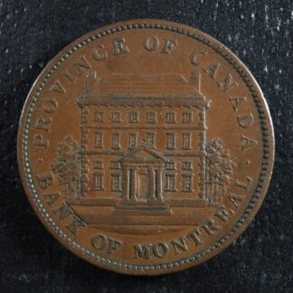 PC-2B One penny token 1842 Province of Canada Bank of Montreal Breton 526