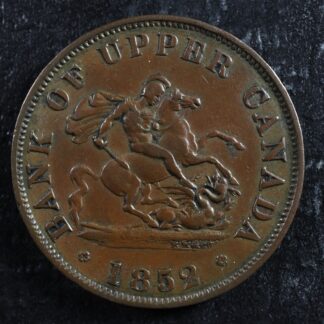 PC-5B2 Halfpenny 1852 token Province of Upper Canada Bank Breton 720