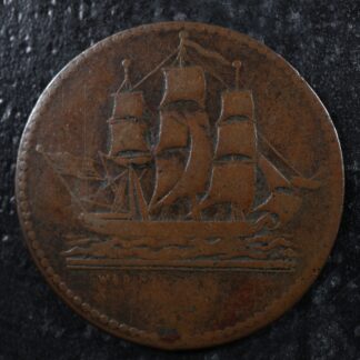 PE-10-1 Ships Colonies & Commerce token PEI Canada American flag Breton 997