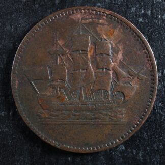 PE-10-19 Ships Colonies & Commerce token PEI Canada Breton 997