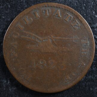 UC-12A1-Halfpenny-token-1823-Upper-Canada-Ontario-ship-Breton-730-275433521222-2