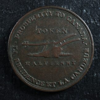 UC-2A5 Halfpenny token Lesslie & sons Upper Canada York Kingston Breton 718