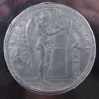 White Metal Reverse Cliche Year 2(1791) Paris Louis XVI PCGS AU-55 Constitution