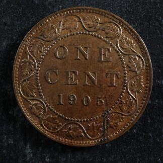 1-cent-1905-Canada-one-large-penny-copper-King-Edward-VII-c-AU-55-276775699503-2