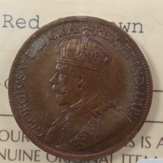 1 cent 1915 Canada ICCS MS-62 Red & Brown one large penny King George V c ¢