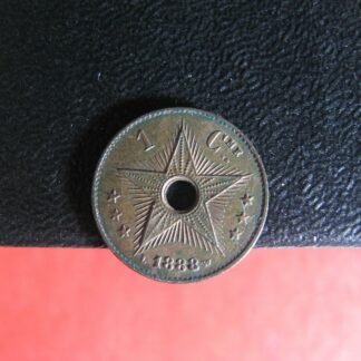 1 centime 1888 Congo Free State KM#1 État indépendant du Congo 1c